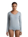 Dámské merino triko dlouhý rukáv ICEBREAKER Wmns Siren LS Sweetheart, Zinc Blue velikost: XS