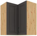 Horní rohová skříňka Stilo 60x60 GN-72 2F (90°) Barva korpusu: Dub artisan, Barva dvířek: Bílá