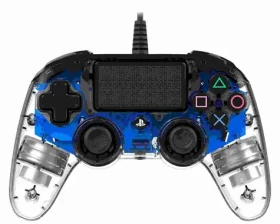 Nacon Wired Compact Controller průhledná modrá / ovladač pro PlayStation 4 (PS4OFCPADCLBLUE)