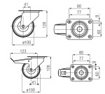 Tente kolečko 100 zátěžové barva: bez brzdy (401509)