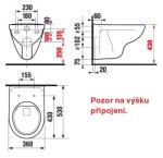 JIKA - LYRA Plus pack, závěsné WC Rimless + sedátko s poklopem slowclose, bílá H8663840000001