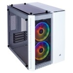 Corsair Crystal Series 280X RGB bílá / Micro ATX / 2x USB 3.0 / 2x 120 mm ventilátory / Průhledná bočnice / Tvrzené sklo (CC-9011137-WW)