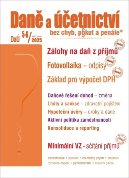 DaÚ č. 5-6/2025 - Zálohy na daň z příjmů - Kolektiv autorú