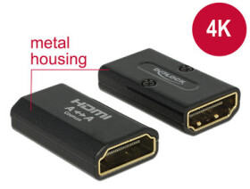 Delock Adaptér HDMI s Ethernetem – HDMI-A samice HDMI-A samice černá / 4K / High Speed (65659-D)