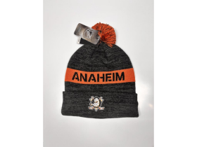 Fanatics Pánská zimní čepice Anaheim Ducks NHL Authentic Pro Rink Beanie Cuff With POM