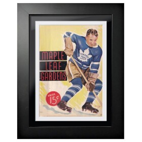 Mustang Obraz v rámu Toronto Maple Leafs NHL Memorabilia Maple Leaf Gardens Fast Stop Program Cover