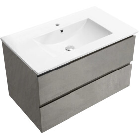 CERANO - Koupelnová skříňka Carole + keramické umyvadlo Todo - betonově šedá - 101x50x46,5 CER-8050BD82988