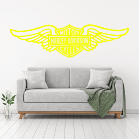 Samolepka Harley Davidson křídla Barva: žlutá, Velikost: 80 x 22 cm