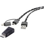 Ansmann Apple iPad/iPhone/iPod nabíjecí kabel [1x USB 2.0 zástrčka A - 1x dokovací zástrčka Apple Lightning] 2.00 m čern