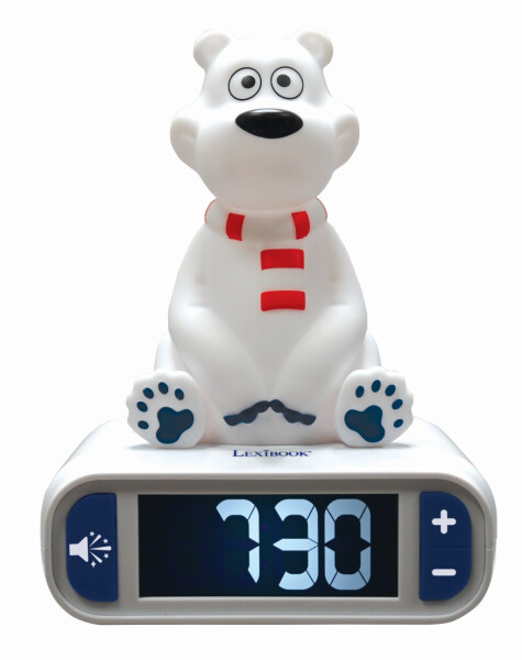 Lexibook budík lední medvěd se svítící figurkou - Alltoys Lexibook