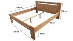 BRADOP Buková manželská postel HELA - L404