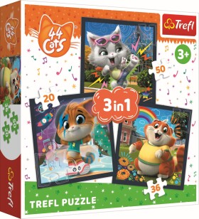 TREFL Puzzle 3v1 Seznamte se s kočkami