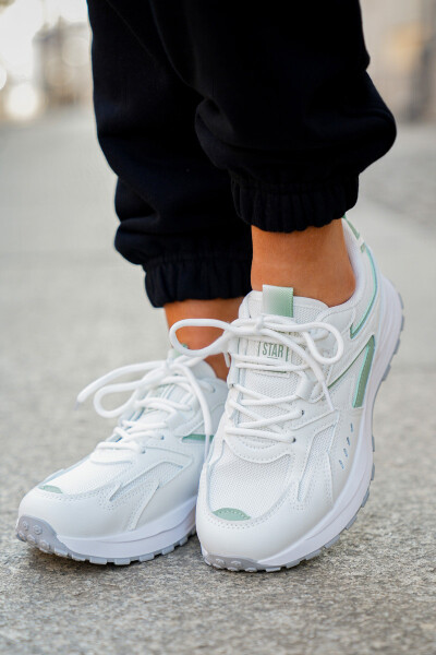 Dámské Sportovní Boty Big Star NN274A095 HI-POLY SYSTEM Bílá-Zelená 36