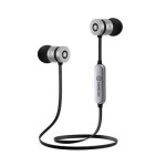 Powerton W2 stříbrná / Bezdrátová sluchátka / mikrofon / Bluetooth 4.2 (8590274657335)