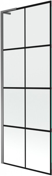 MEXEN/S - Next L vanová zástěna FIX 70 x 150, černá vzor, grafit metal 895-070-000-03-77-95