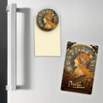 Magnet Alfons Mucha – Zodiak, 54 × 85 mm