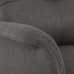 Křeslo polohovací, eletrické, šedá látka.