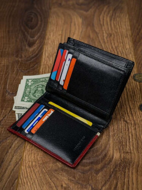 Pánské peněženky [DH] 331 RBA D BLACK RED černá jedna velikost