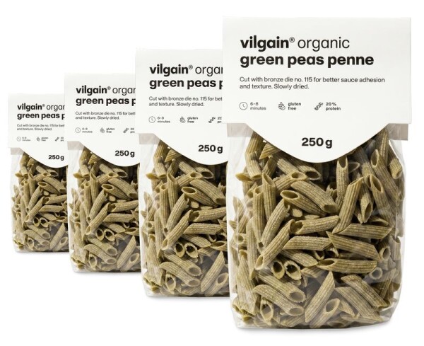 Vilgain Luštěninové těstoviny BIO – 4× hráškové penne 250 g
