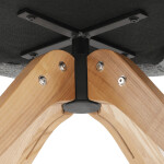 Jídelní židle, šedá, látka, DCH-D1348 GREY2