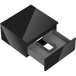 MEXEN/S - Orio koupelnová skříňka pod umyvadlo 50 cm s deskou, 1 šuplík, černá lesk 91A10-05023-1-BFC70