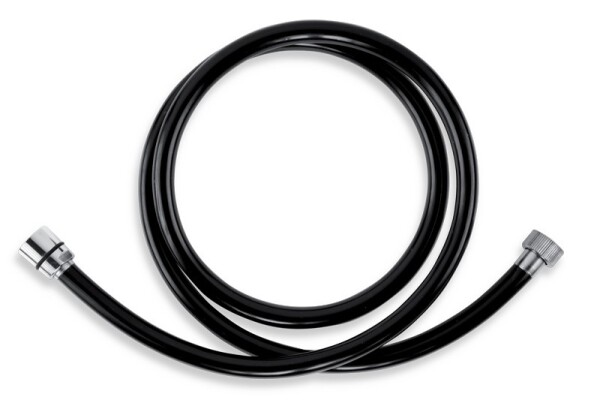 NOVASERVIS - Sprchová hadice plastová 150 cm černá-chrom PVC/150,5