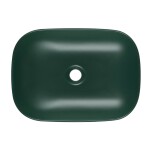 Umyvadlo na desku SAT Infinitio 45,5x32,5 cm tmavě zelená mat bez přepadu SATINF4532DGEM SATINF4532DGEM