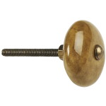Ib Laursen Keramická úchytka Olive Green 3,5 cm, hnědá barva, kov, keramika