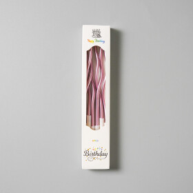 Dortové svíčky zakroucené metalické růžovo-zlaté 6ks