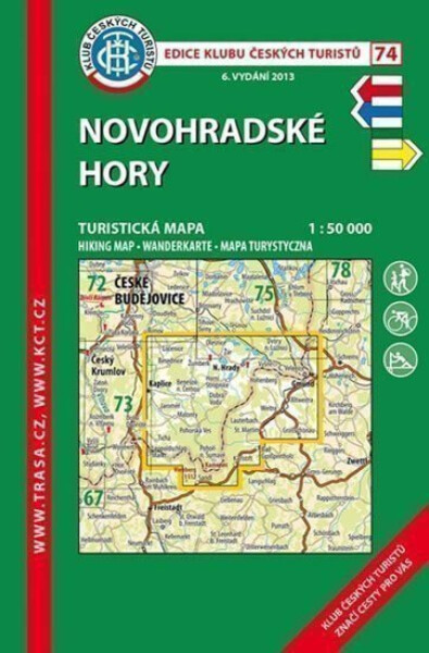 Novohradské hory /KČT 74 1:50T Turistická mapa