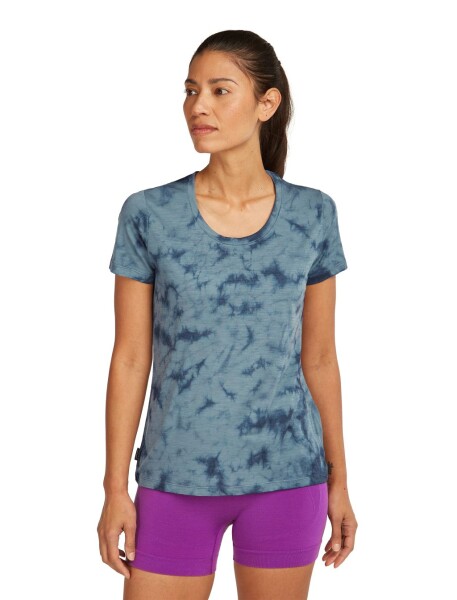 ICEBREAKER Wmns Mer 150 Tech Lite SS Scoop T Cloud Dye, Blue Ash/Dawn/Cd (vzorek) velikost: S