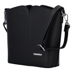 Praktická dámská koženková kabelka Ankica, černá