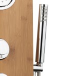 Sprchový panel SIKO Bamboo Shower na stěnu s pákovou baterií bambus BAMBOOSHOWER BAMBOOSHOWER