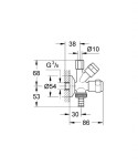 GROHE - Eggemann Originální WAS kombi-rohový ventil, chrom 41070000