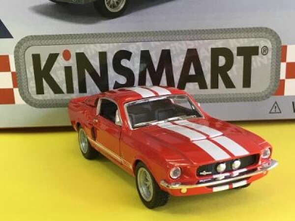 1967 Ford Mustang Shelby - otevírací pull-back - 1/36 12,5cm Kinsmart