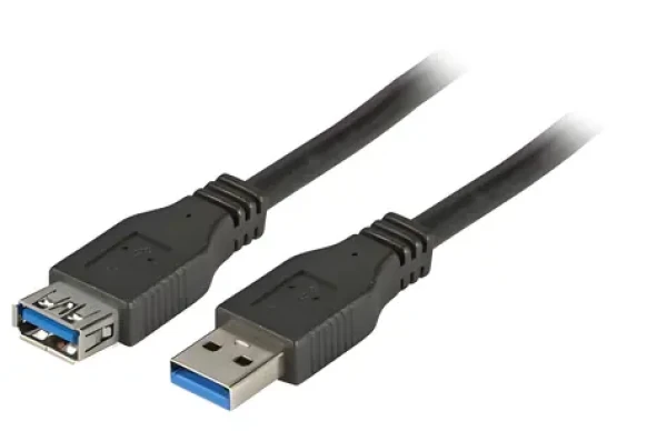 EFB prodlužovací kabel USB-A černá / Prodlužovací kabel / USB-A - USB-A / USB 3.2 Gen 1 (5 Gbit/s) / 5 m (K5237.5)
