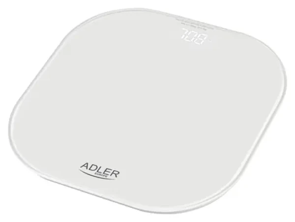 Adler AD 8188 bílá / Osobní váha / do 180 kg / LED displej / tvrzené sklo / 3x AAA (AD 8188)