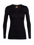 Dámské merino triko dlouhý rukáv ICEBREAKER Wmns 200 Oasis LS Crewe, Black velikost: S