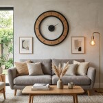 DumDekorace Nástěnné hodiny OSLO 75 cm – moderní design s tichým mechanismem