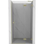 MEXEN/S - Lunar L sprchové dveře křídlové pravé 115, transparent, zlatá kartáčovaná 834L-115-000-55-00-P