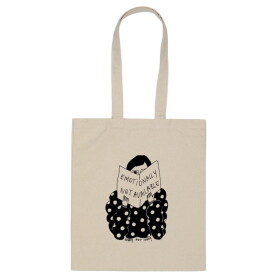 Helen b Plátěná taška z organické bavlny Tote Sorry Not Sorry, krémová barva, textil