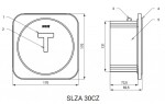 SANELA - Automaty Vestavná čtečka kreditu RFID žetonu, matný nerez SLZA 30CZ