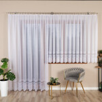 Žakárová záclona MODESTA balkonové dveře 200 x 250 cm