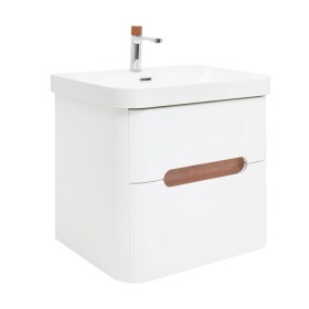 Koupelnová skříňka s umyvadlem a baterií SAT Fusion 57,5x53x45 cm bílá matná mat SATFUSION260WUBA SATFUSION260WUBA