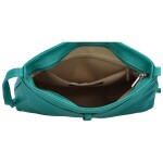 Trendy dámská malá kožená crossbody Simona, tyrkysová