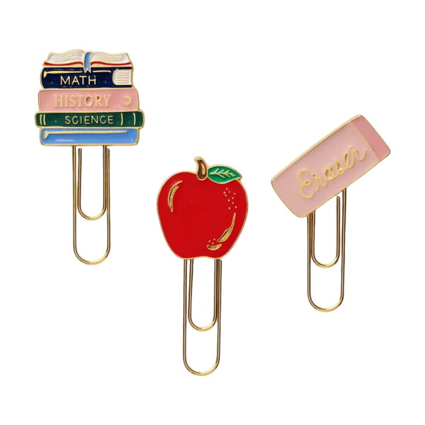 Rifle Paper Co. Kancelářská sponka Schoolhouse – set 3 ks, multi barva, kov
