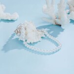 Perlový náhrdelník Christina - 5 mm perla, stříbro 925/1000, Bílá 39 cm + 7 cm (prodloužení)