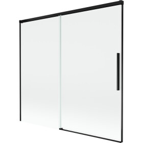 MEXEN/S - Rox vanová zástěna 2-křídlová posuvná 170 x 150, transparent, černá 8C9-170-001-70-00