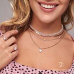 Royal Fashion náhrdelník 14k zlato Vermeil GU-DR20246N-ROSEGOLD-MOONSTONE-TOPAZ