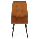 Jídelní židle, žlutá, sametová látka, DCL-X7015 YEL2